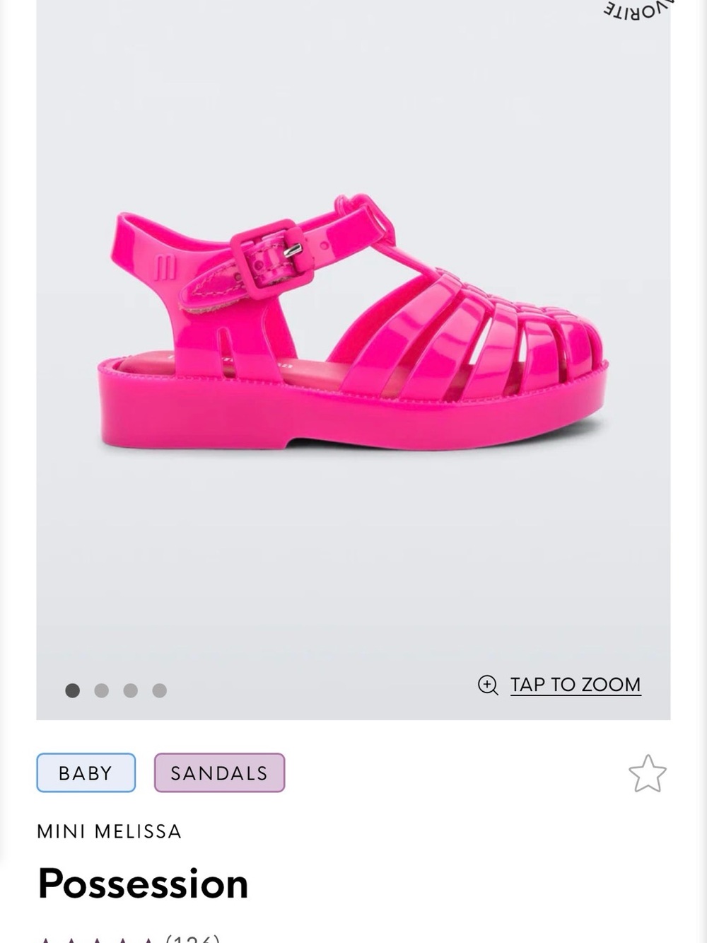 Mini Melissa Possession Kids Sandal in Hot Pink